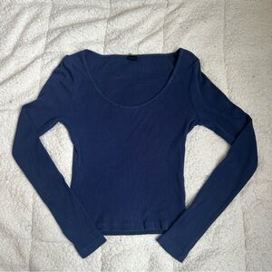 Women's Long Sleeve Blue Top